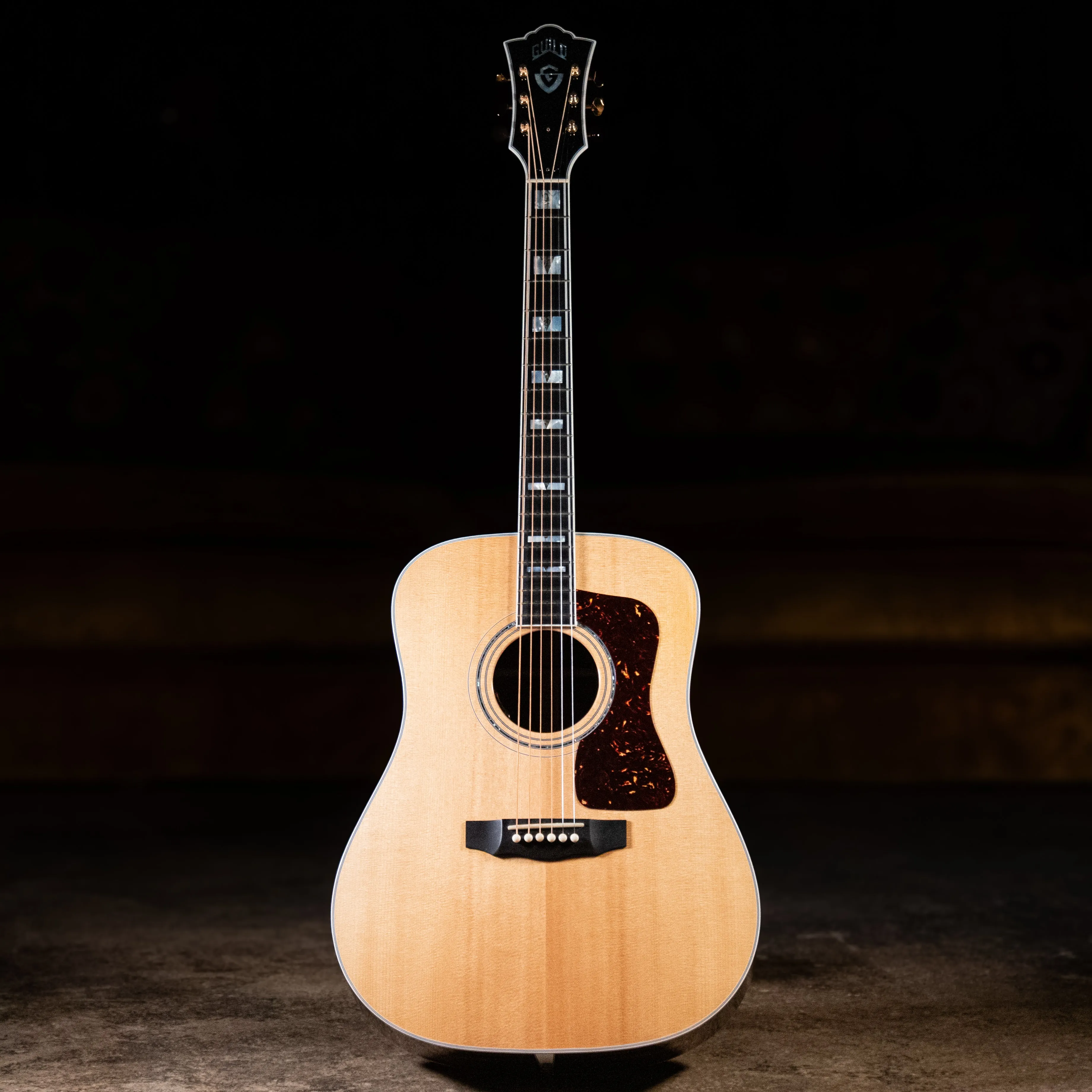 2017 Guild D-55 Acoustic-Electric Guitar, Natural w/OHSC - Used