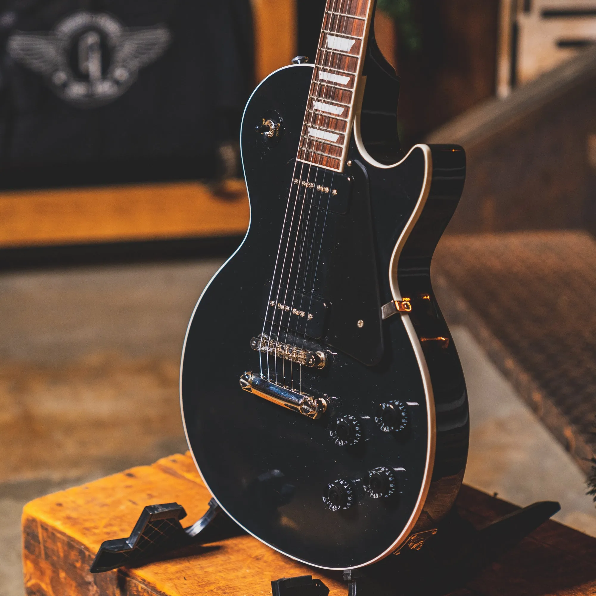 2018 Gibson Les Paul Classic P-90, Ebony w/OHSC - Used