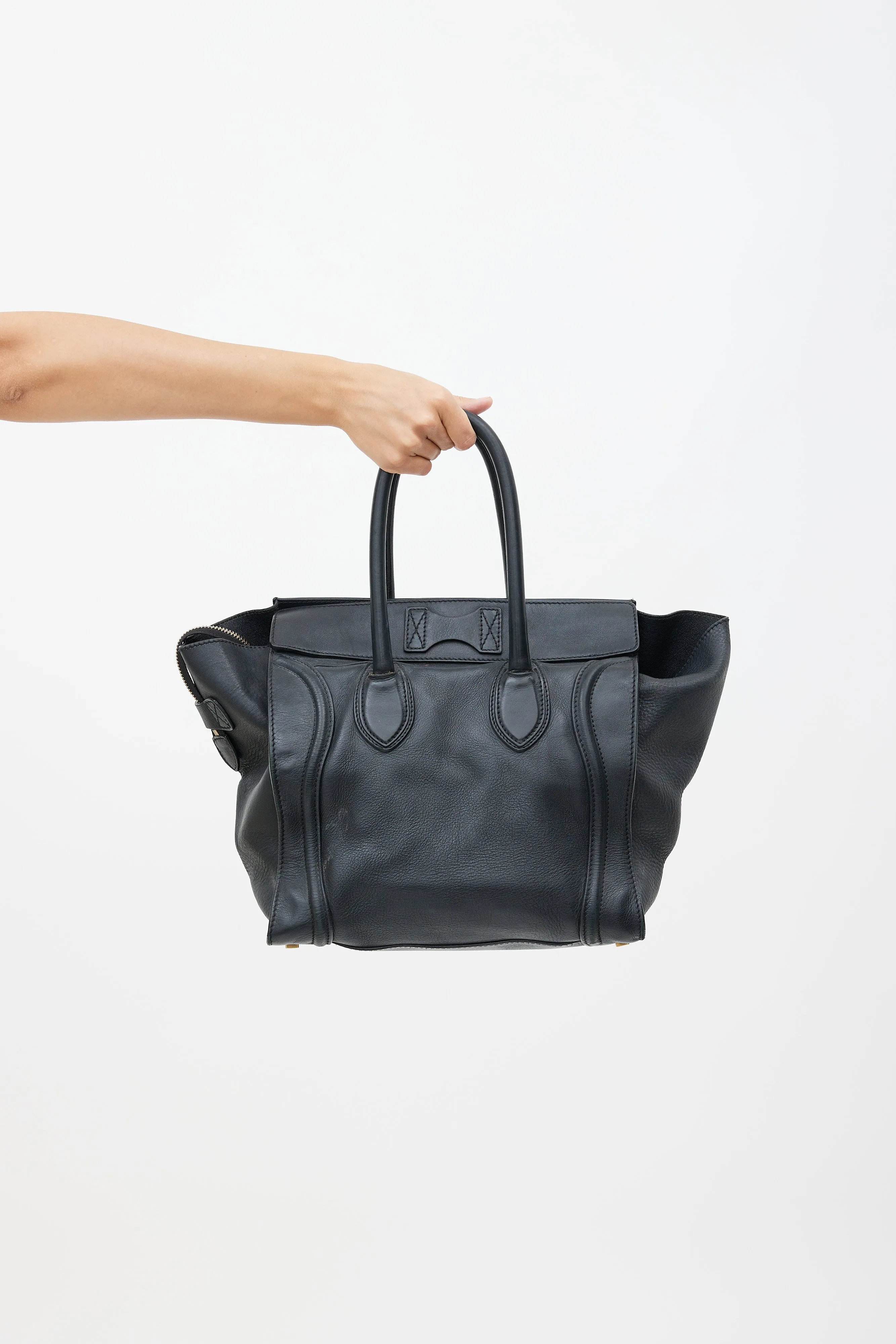 Black Small Luggage Tote Bag