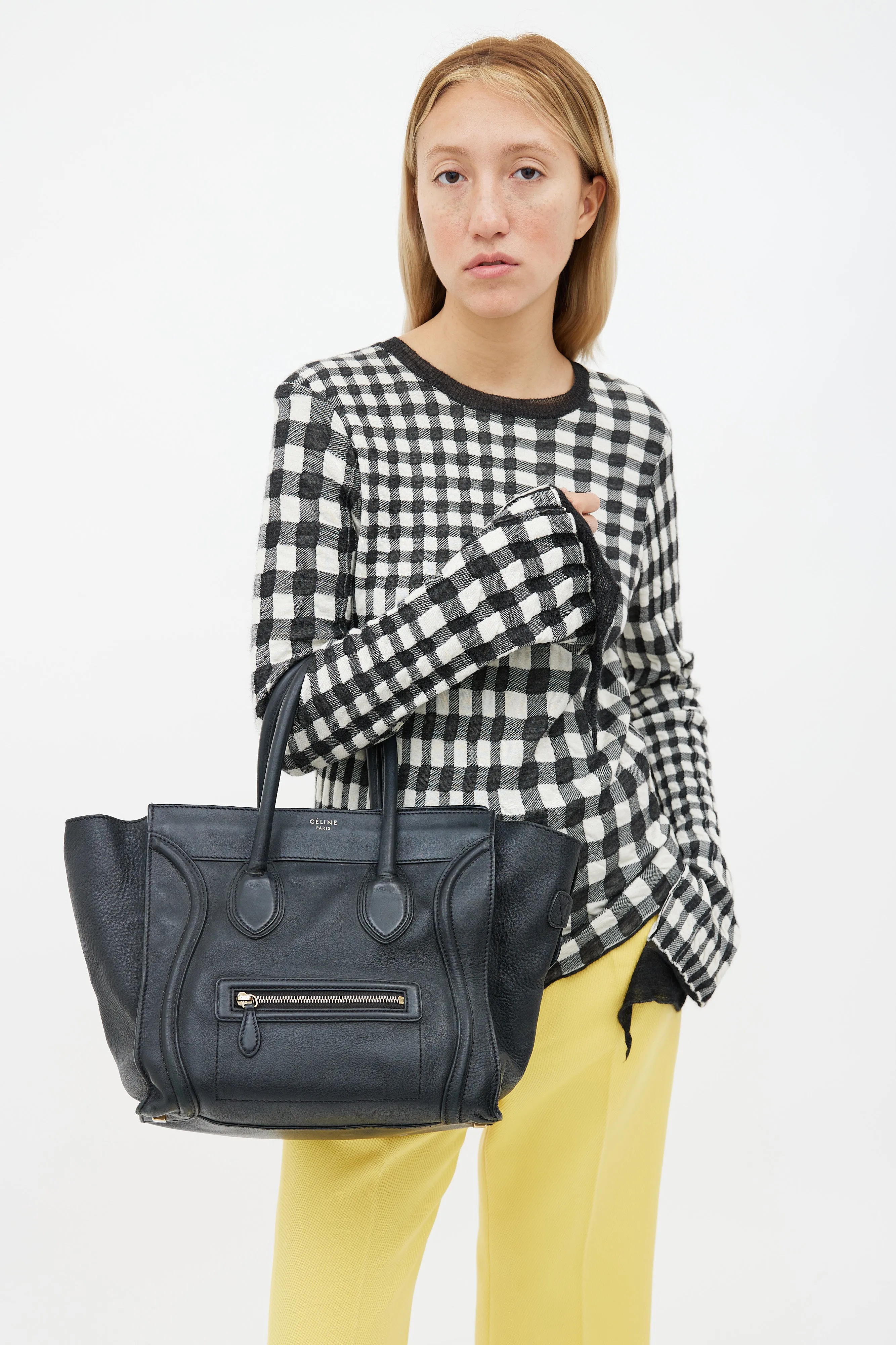 Black Small Luggage Tote Bag