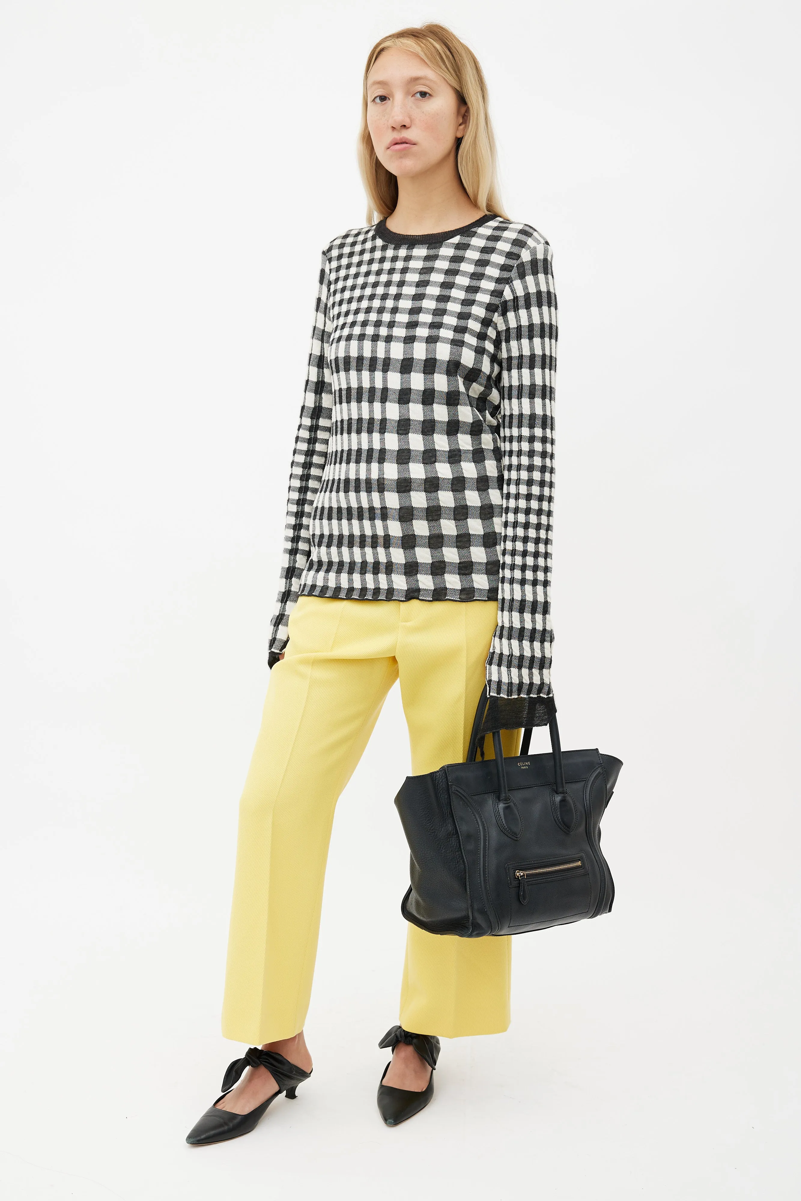 Black Small Luggage Tote Bag