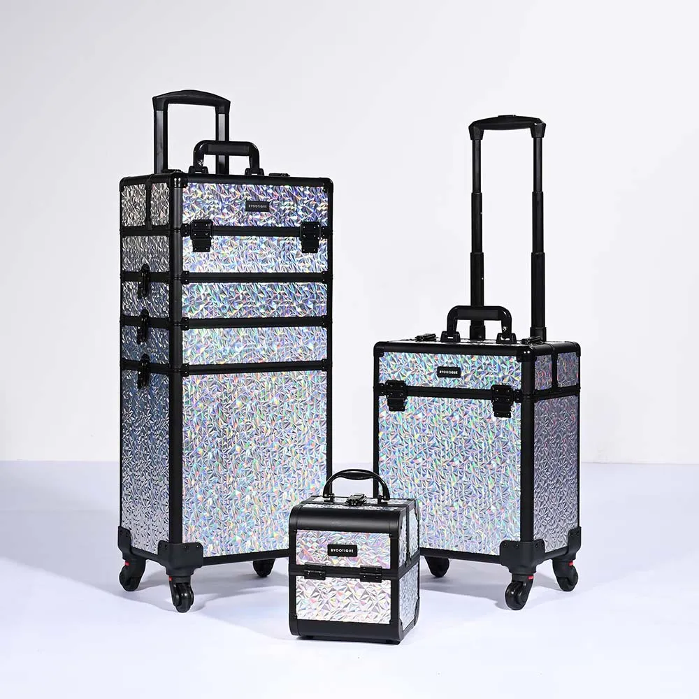 Byootique Mermaid Rolling Makeup Case - Set of 3