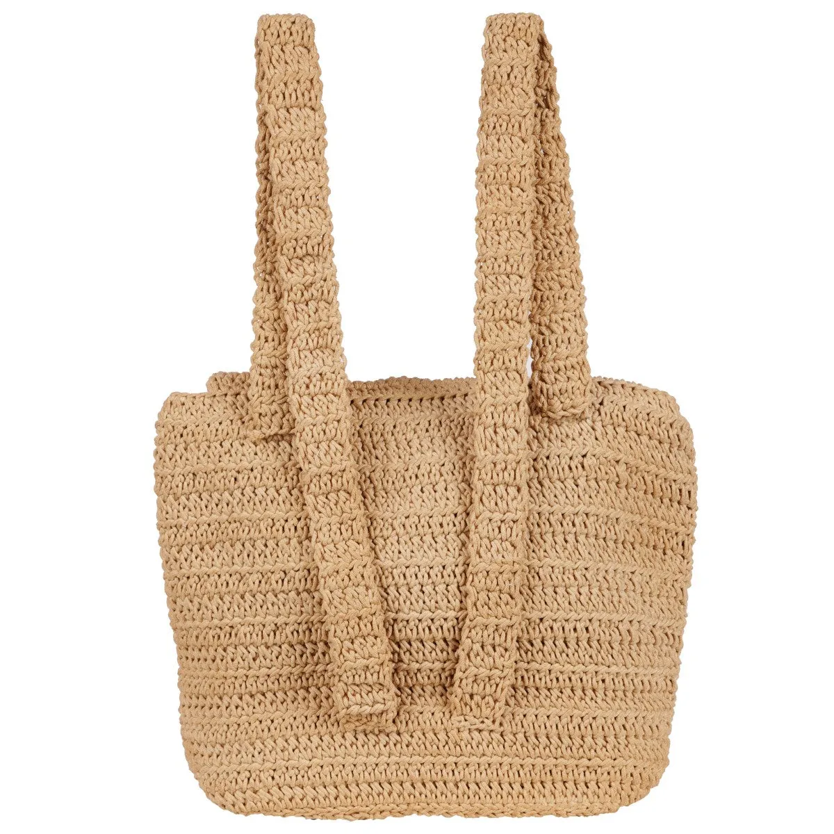 Chic Backpack | Hand-Crafted & Crochet | Cotton | Sand Brown
