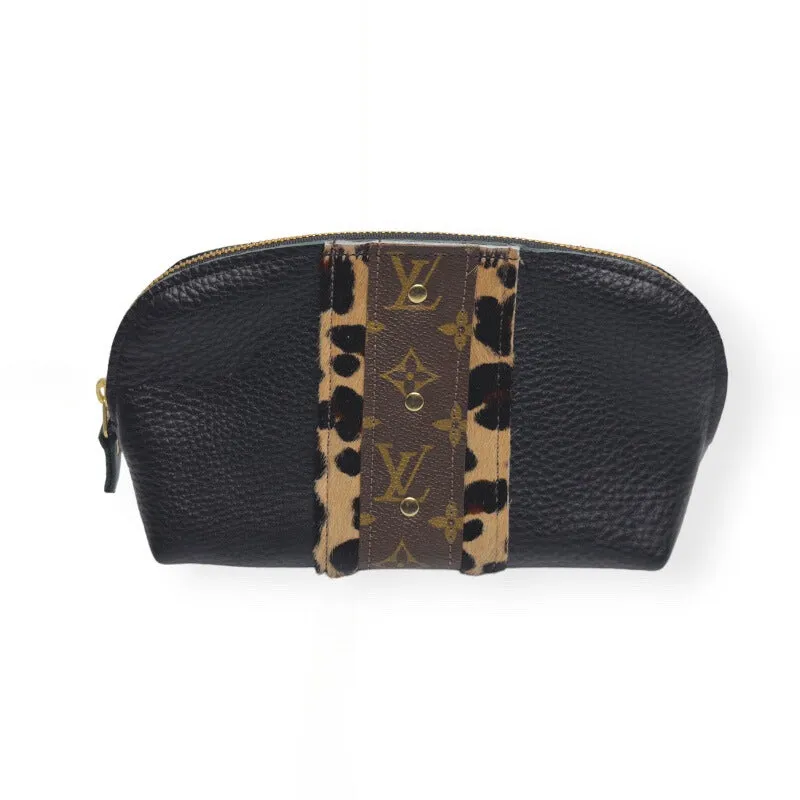 Clara Cosmetic Pouch In Leather | Upcycled LV
