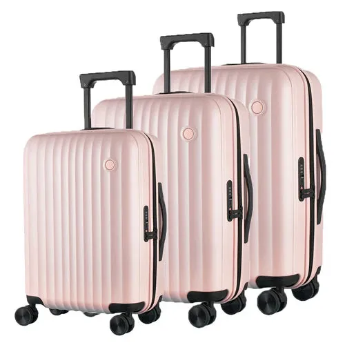 Claxton Zipper Spinner Hardshell Luggage 3 Piece Set