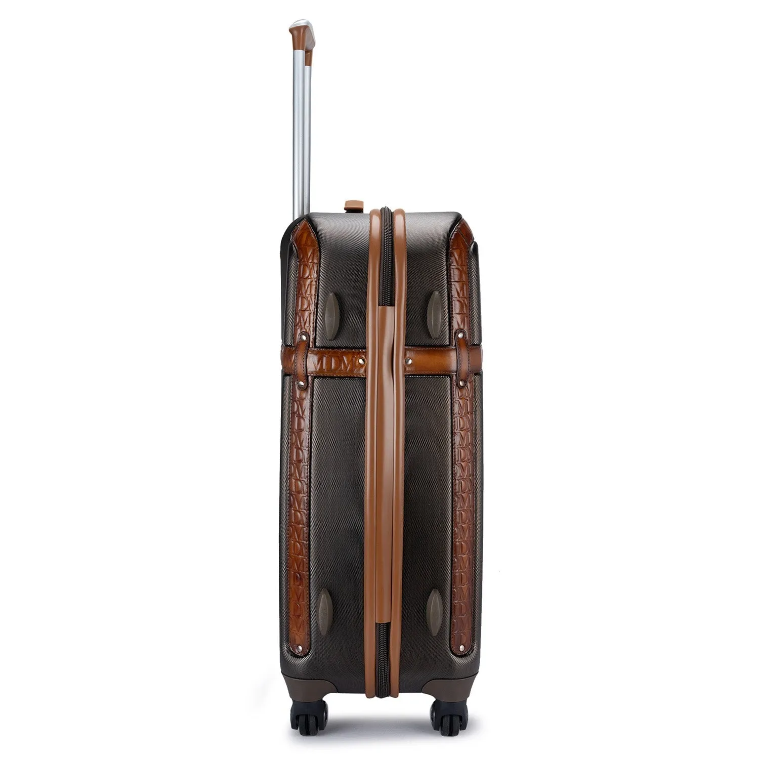 Large PC & Monogram Leather Trolley - Bronze & Cognac