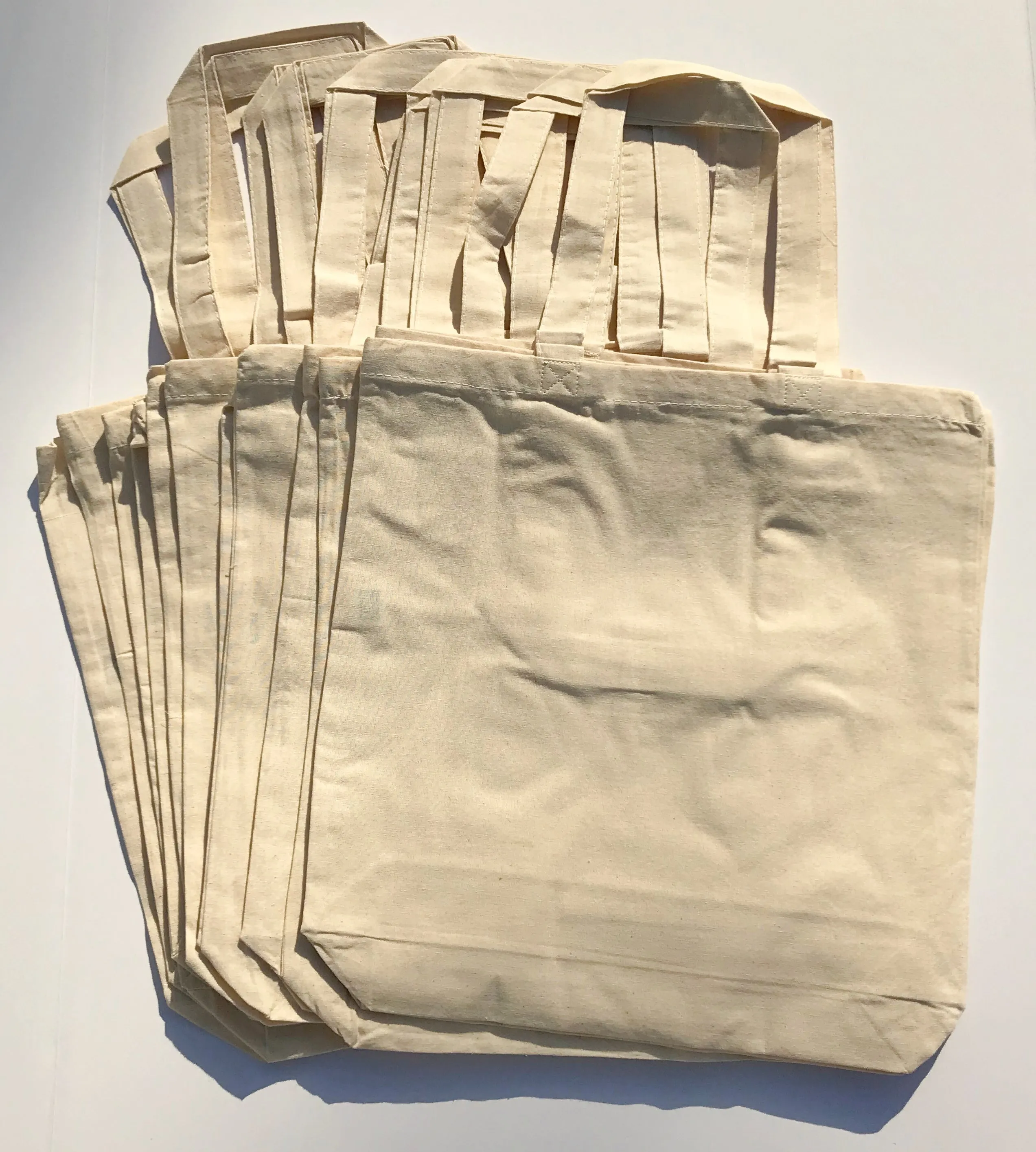 Lightweight Cotton Tote Bags 15" x 16" x 3"