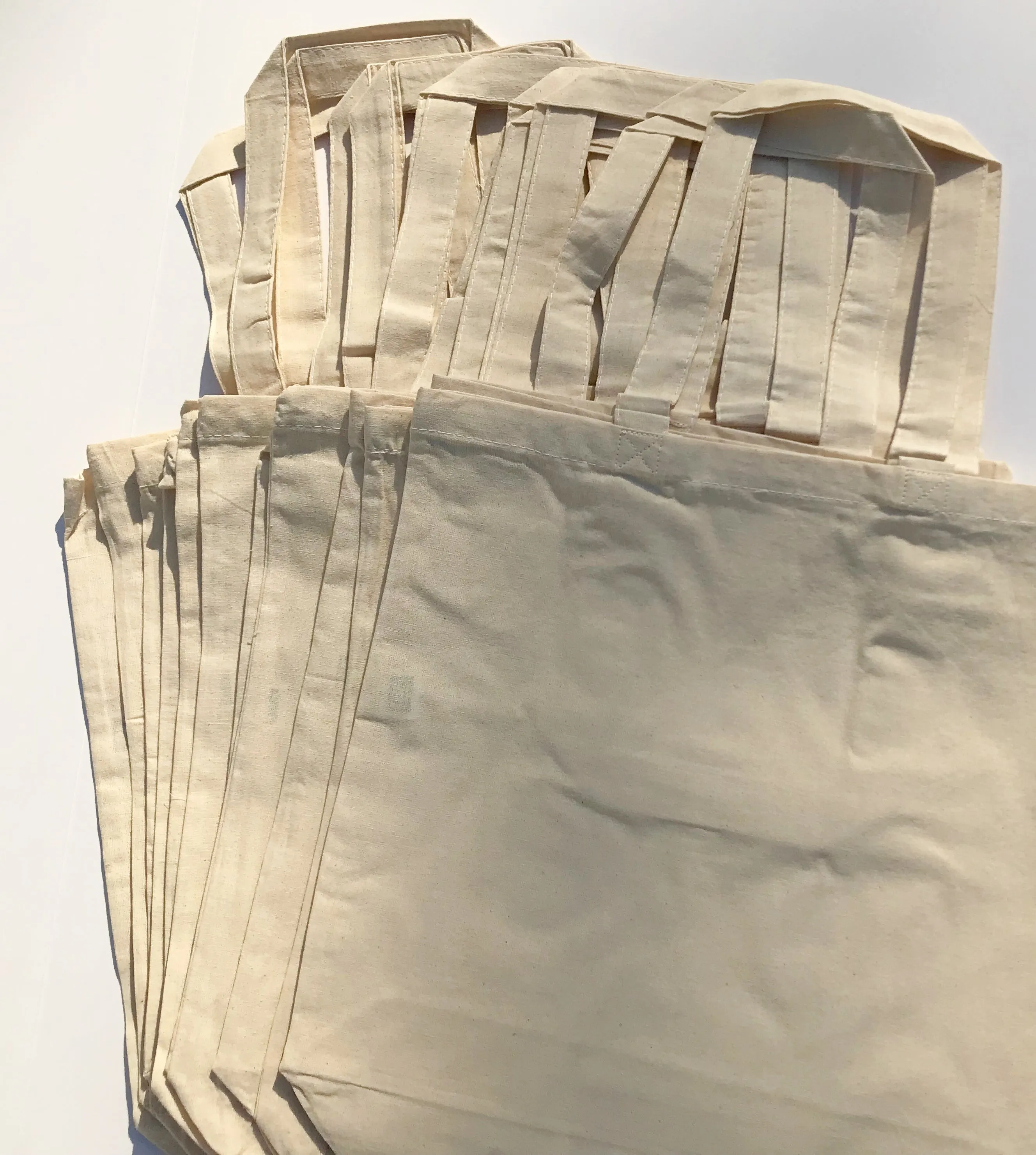 Lightweight Cotton Tote Bags 15" x 16" x 3"