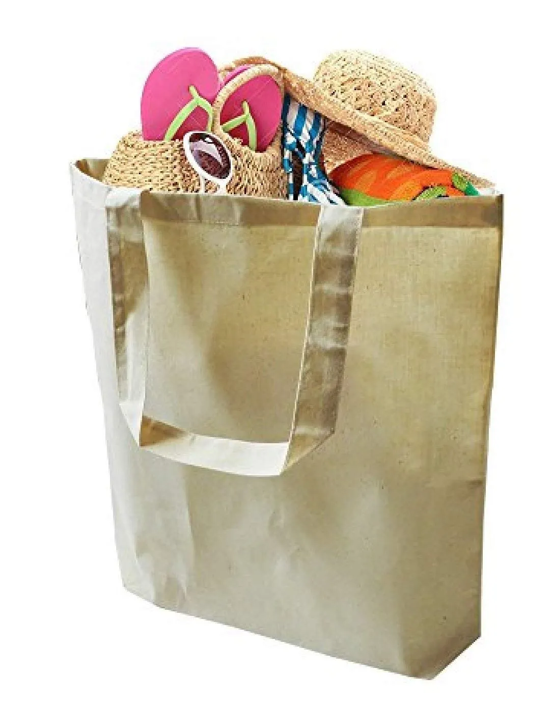 Lightweight Cotton Tote Bags 15" x 16" x 3"