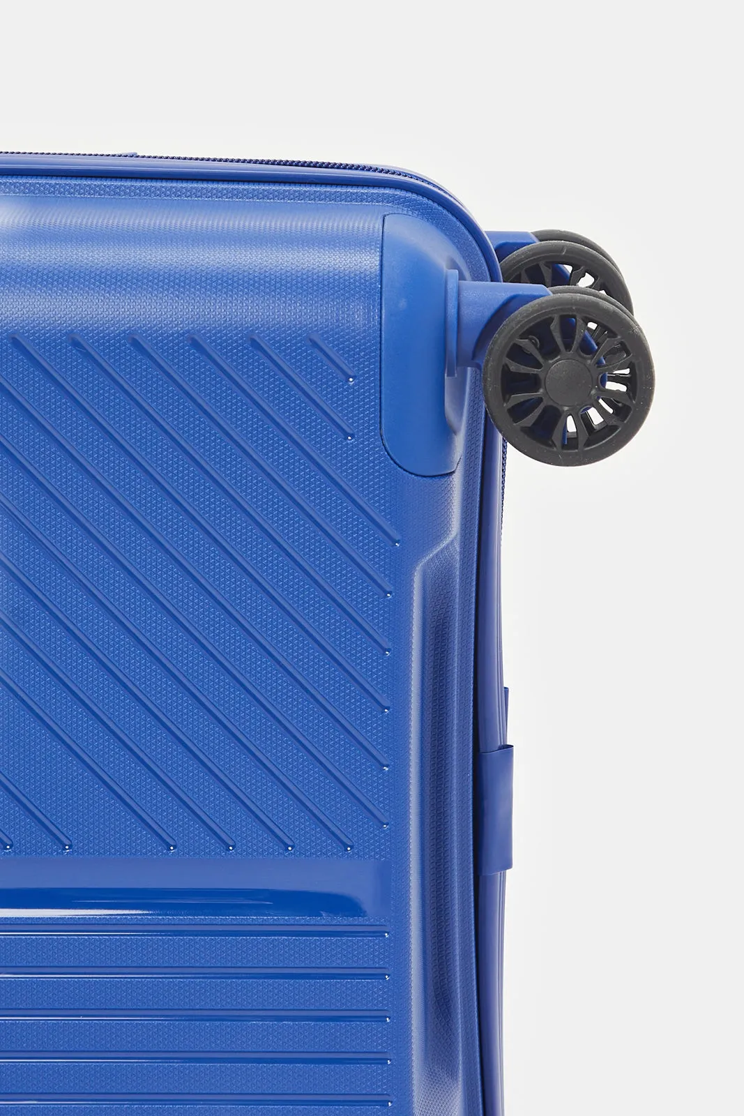 Navy Textured Trolley Luggage (20 Inch)
