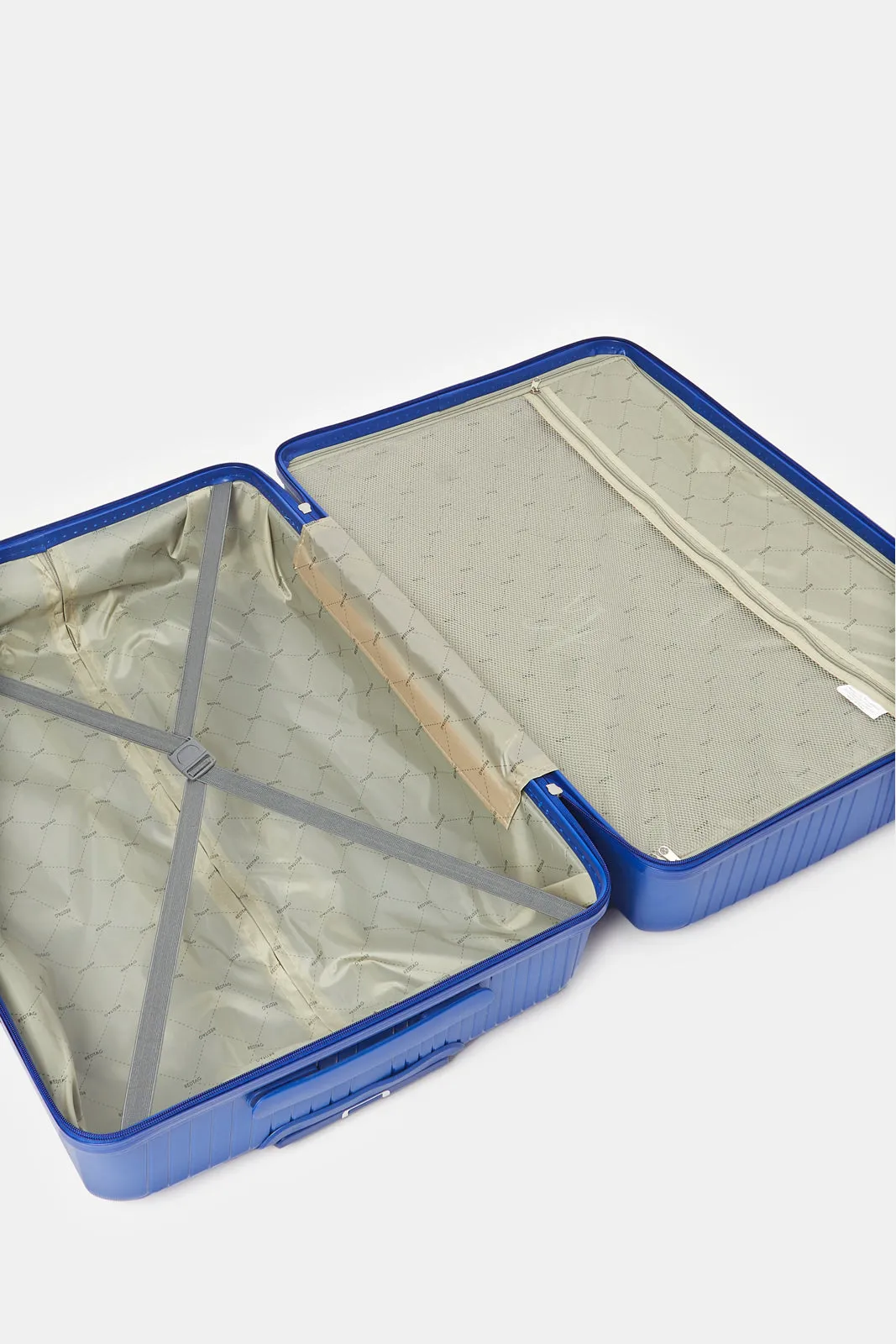 Navy Textured Trolley Luggage (20 Inch)