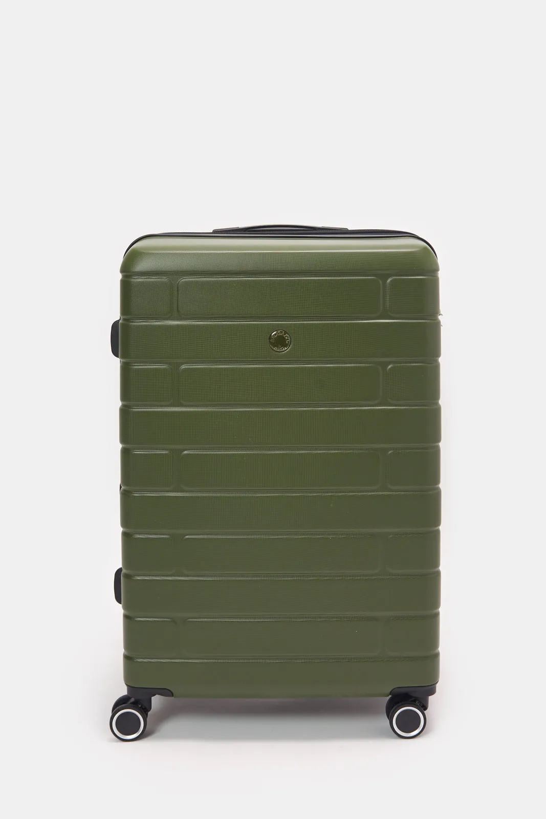 Olive Textured Trolley Luggage (24 Inch)