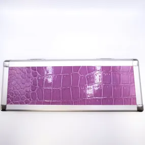 Purple Croc Silver Hardshell Scissor Case