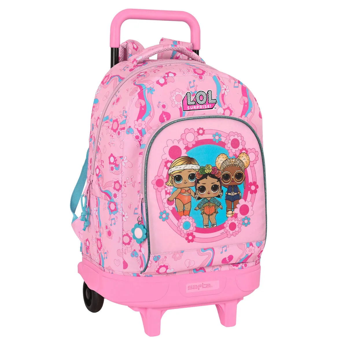 School Rucksack With Wheels Lol Surprise! Glow Girl Pink (33 X 45 X 22 Cm)