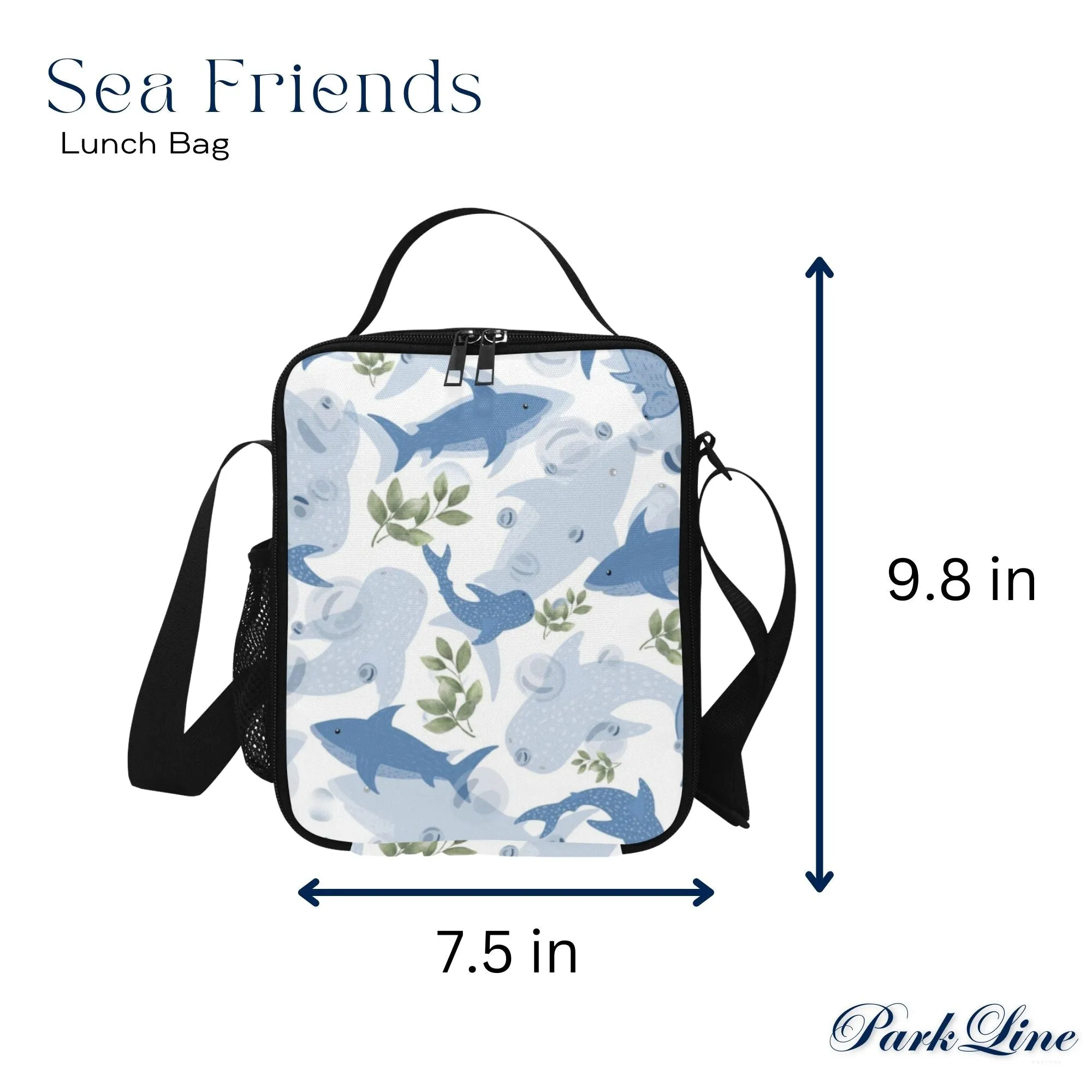 Sea Friends Set - Durable Backpack, Lunch Bag, and Pencil Case for Him