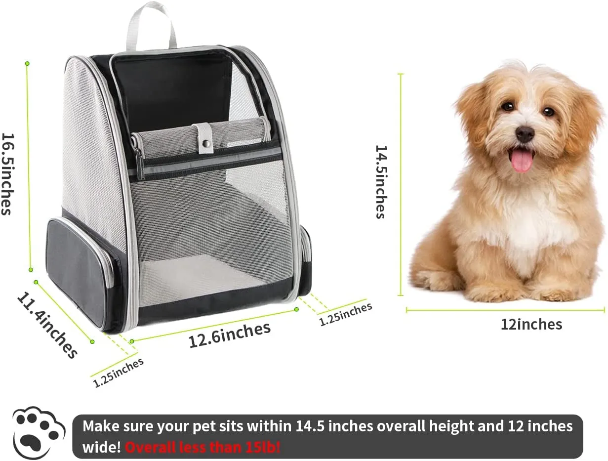Sleek Black Space Bubble Backpack for Pets on the Go