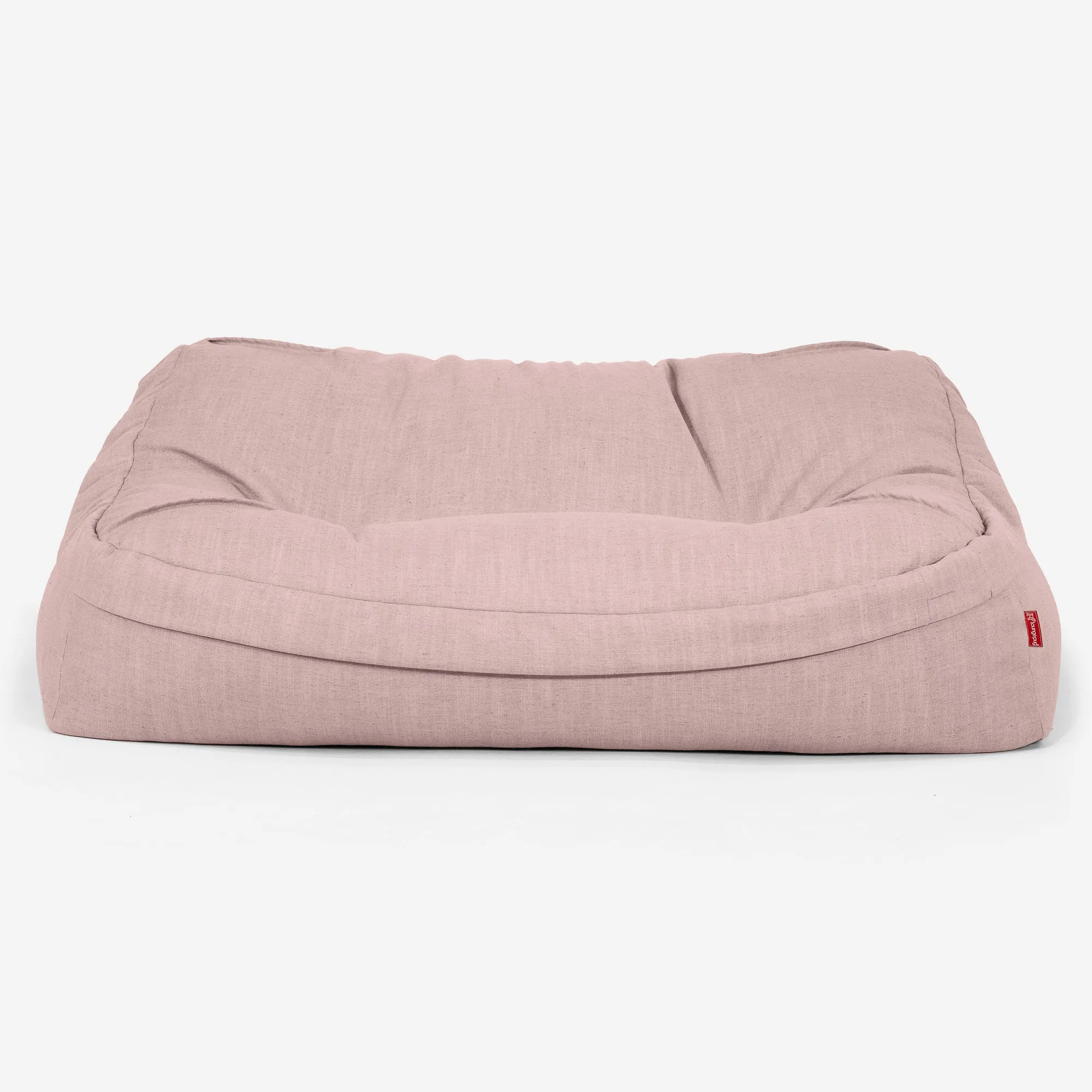 Sloucher Bean Bag Sofa - Linen Look Rose