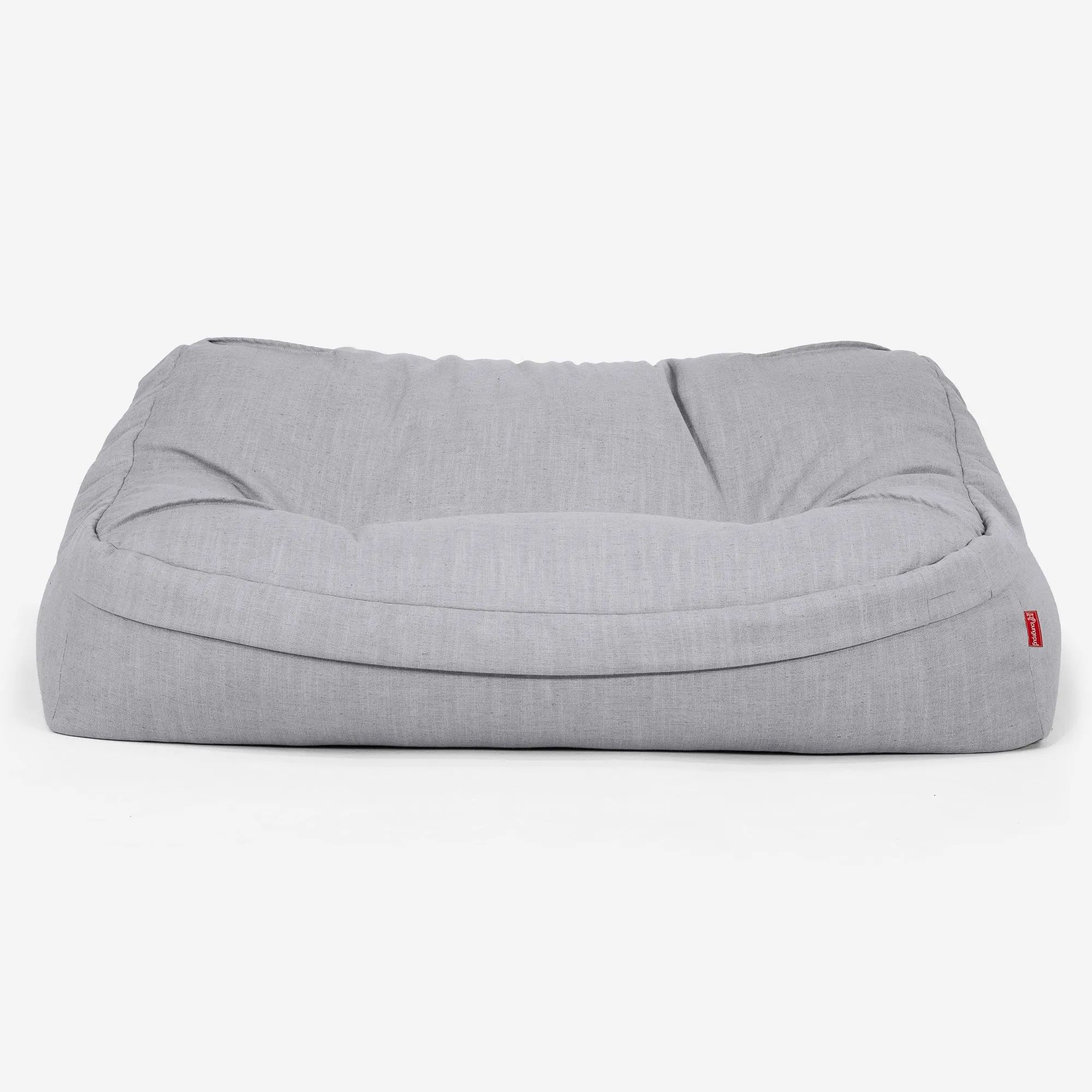 Sloucher Bean Bag Sofa - Linen Look Silver