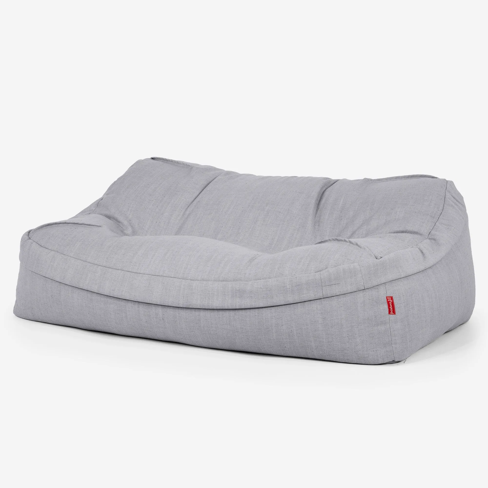 Sloucher Bean Bag Sofa - Linen Look Silver