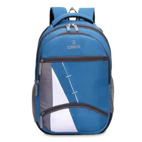 THE CLOWNFISH Karleen Series Laptop Backpack - Water-Resistant, Stylish Design | 28 Litres | Peacock Blue
