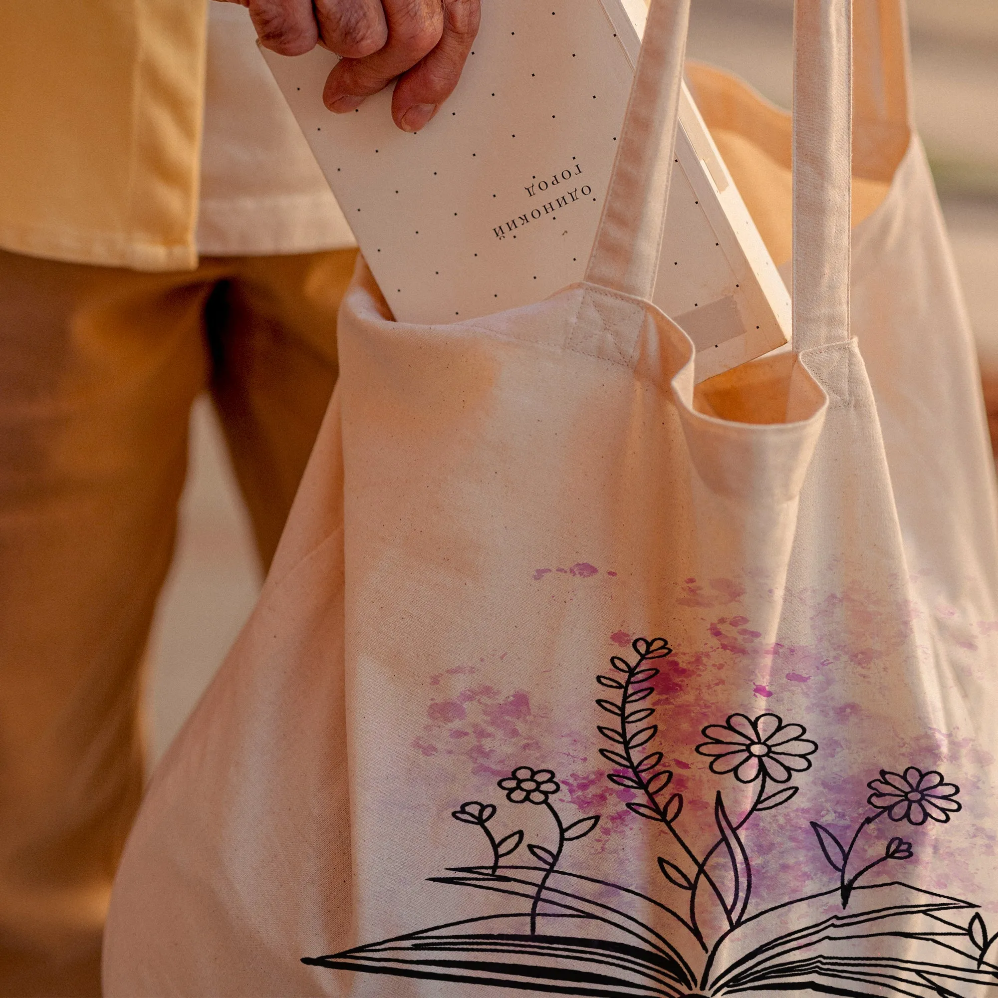 The Flower Book Lover Tote Bag