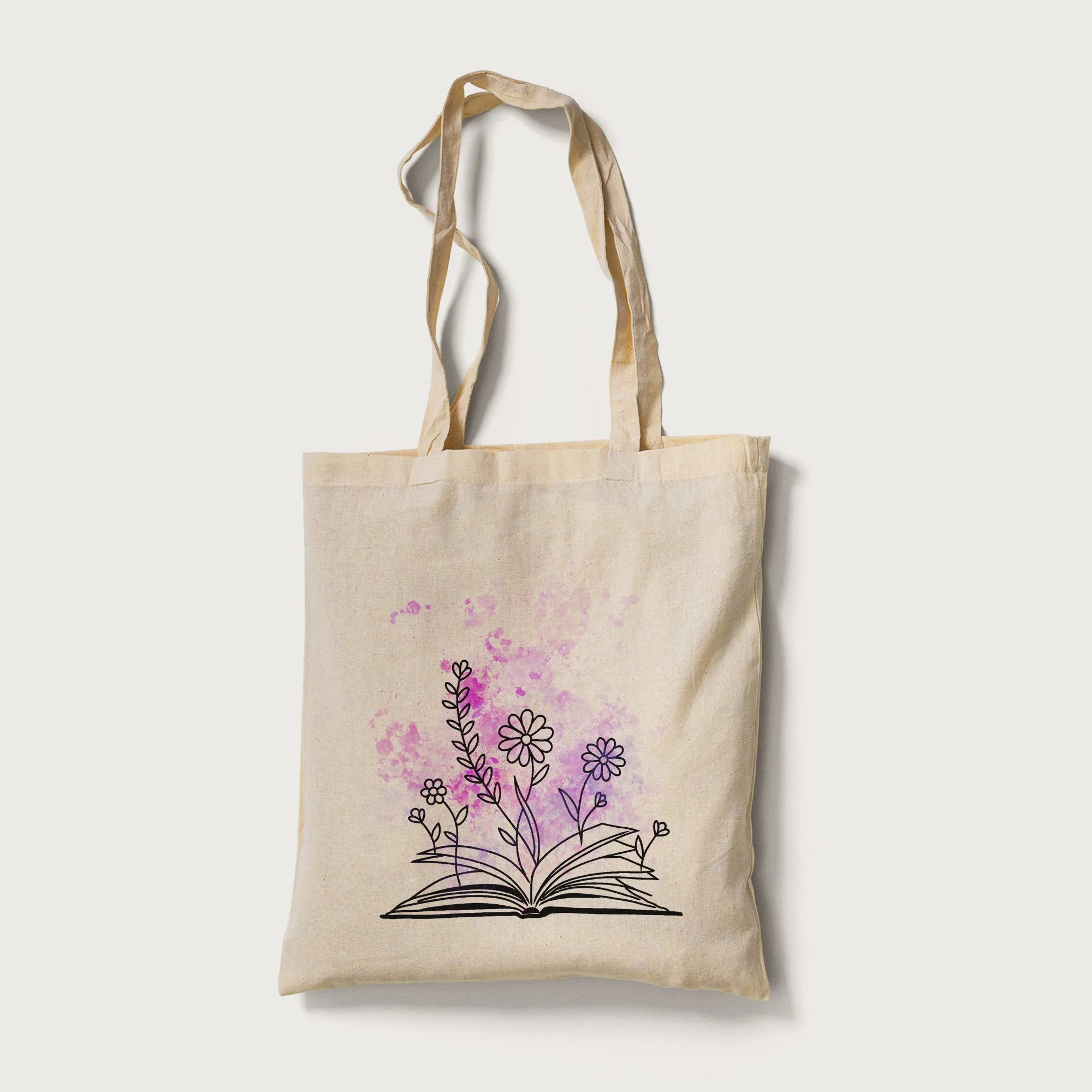 The Flower Book Lover Tote Bag