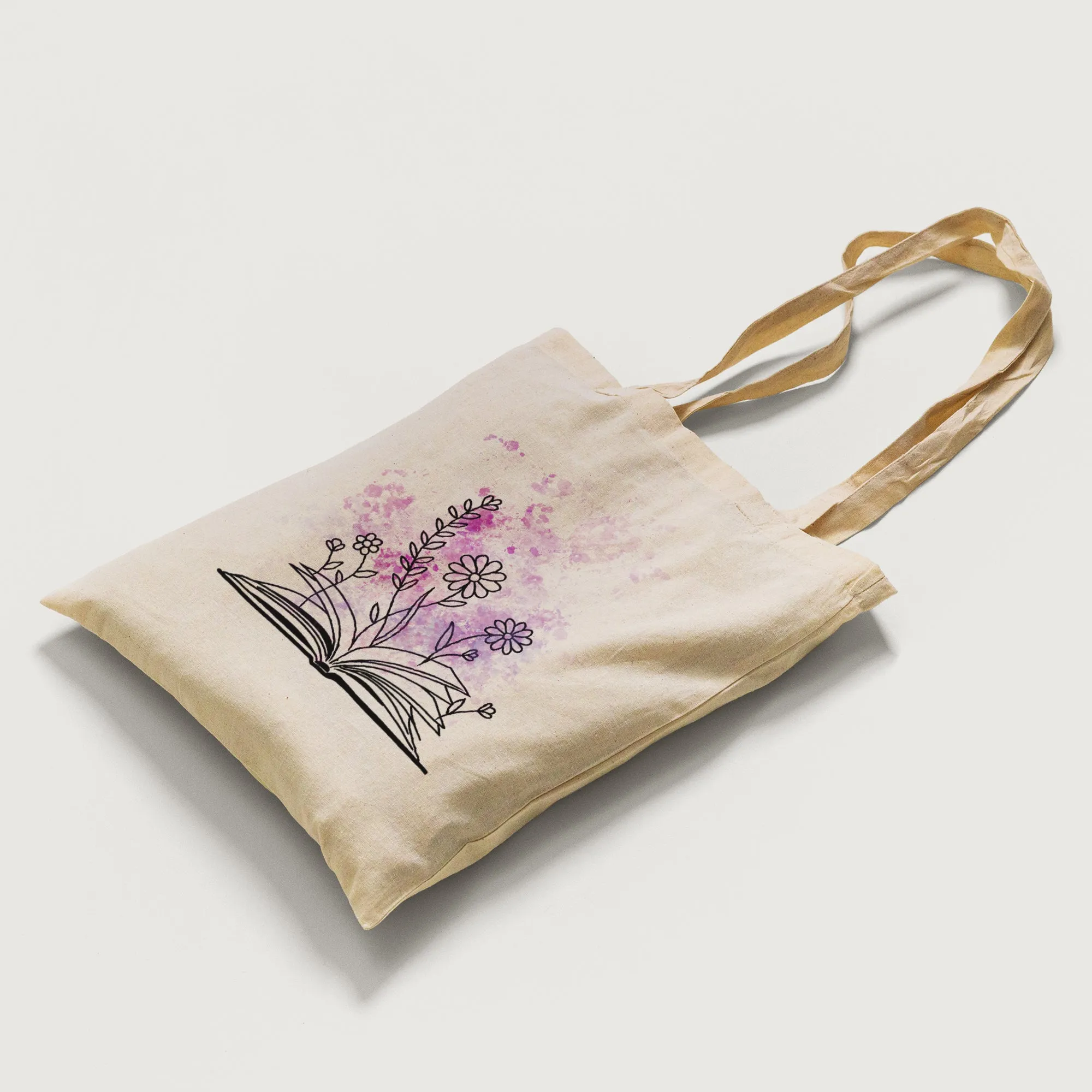The Flower Book Lover Tote Bag