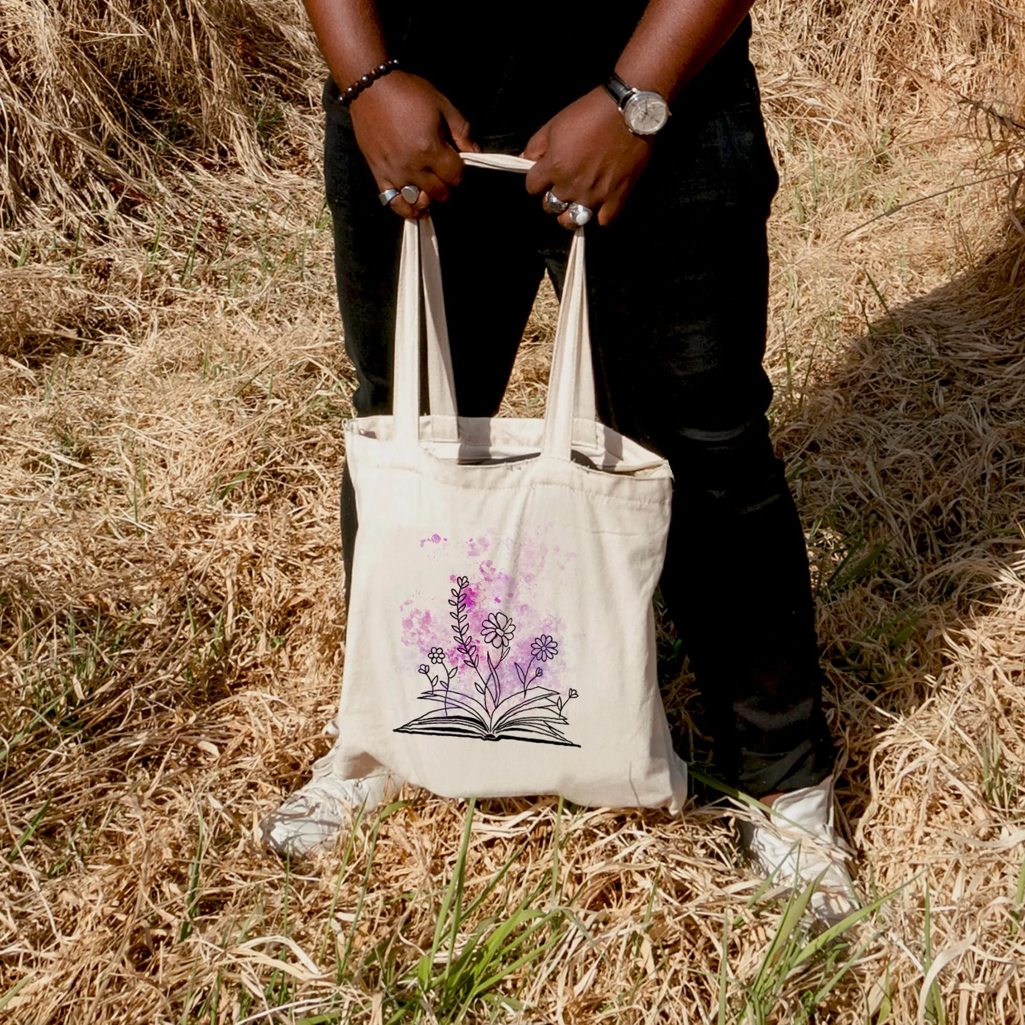 The Flower Book Lover Tote Bag