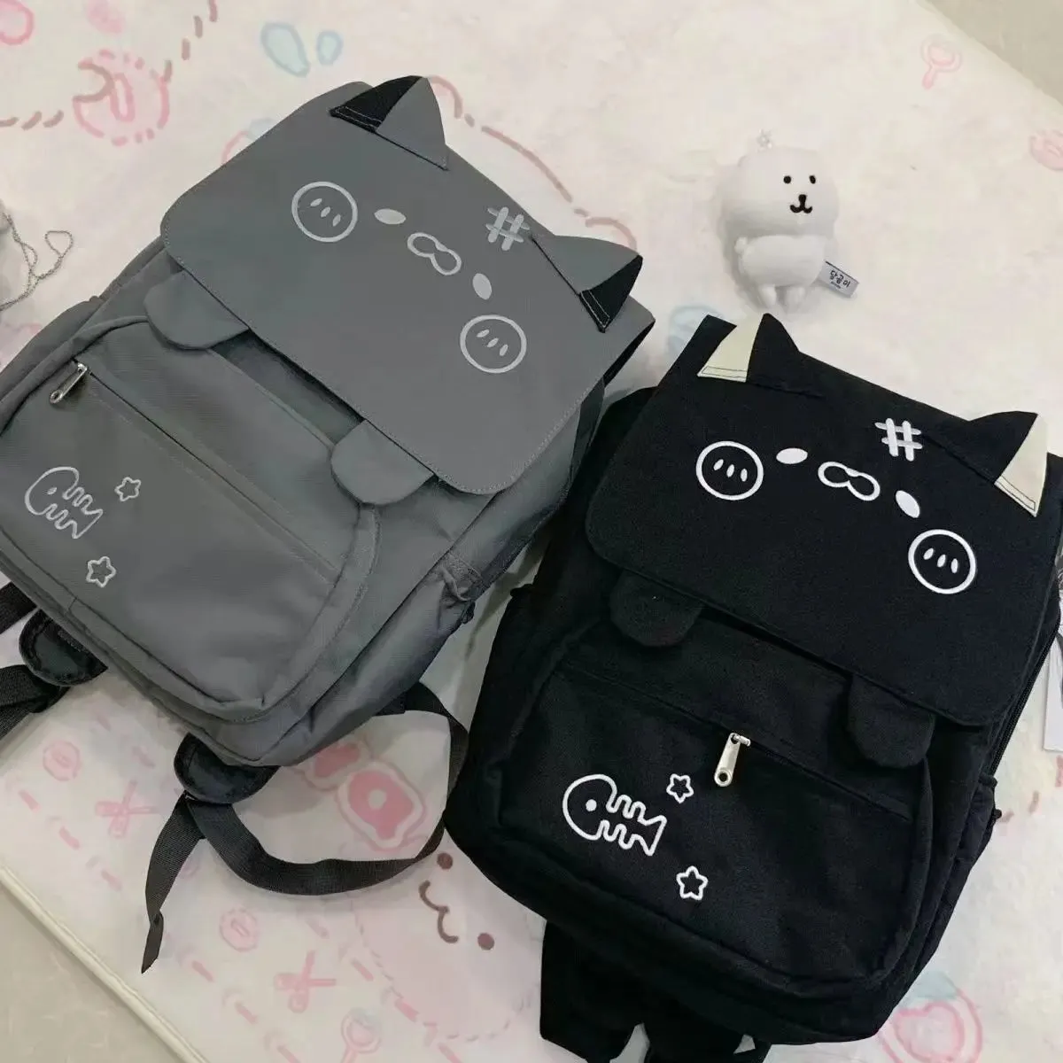 Uakiss Japanese Fashion Womens Backpack Cute Pig Cartoon Casual Backpacks Nylon Luxury Designer Kawaii Original Female School Bag
