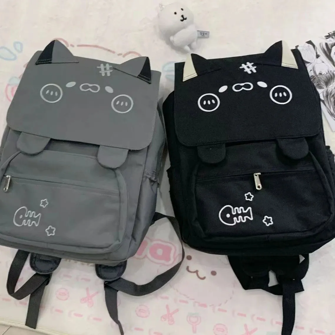 Uakiss Japanese Fashion Womens Backpack Cute Pig Cartoon Casual Backpacks Nylon Luxury Designer Kawaii Original Female School Bag
