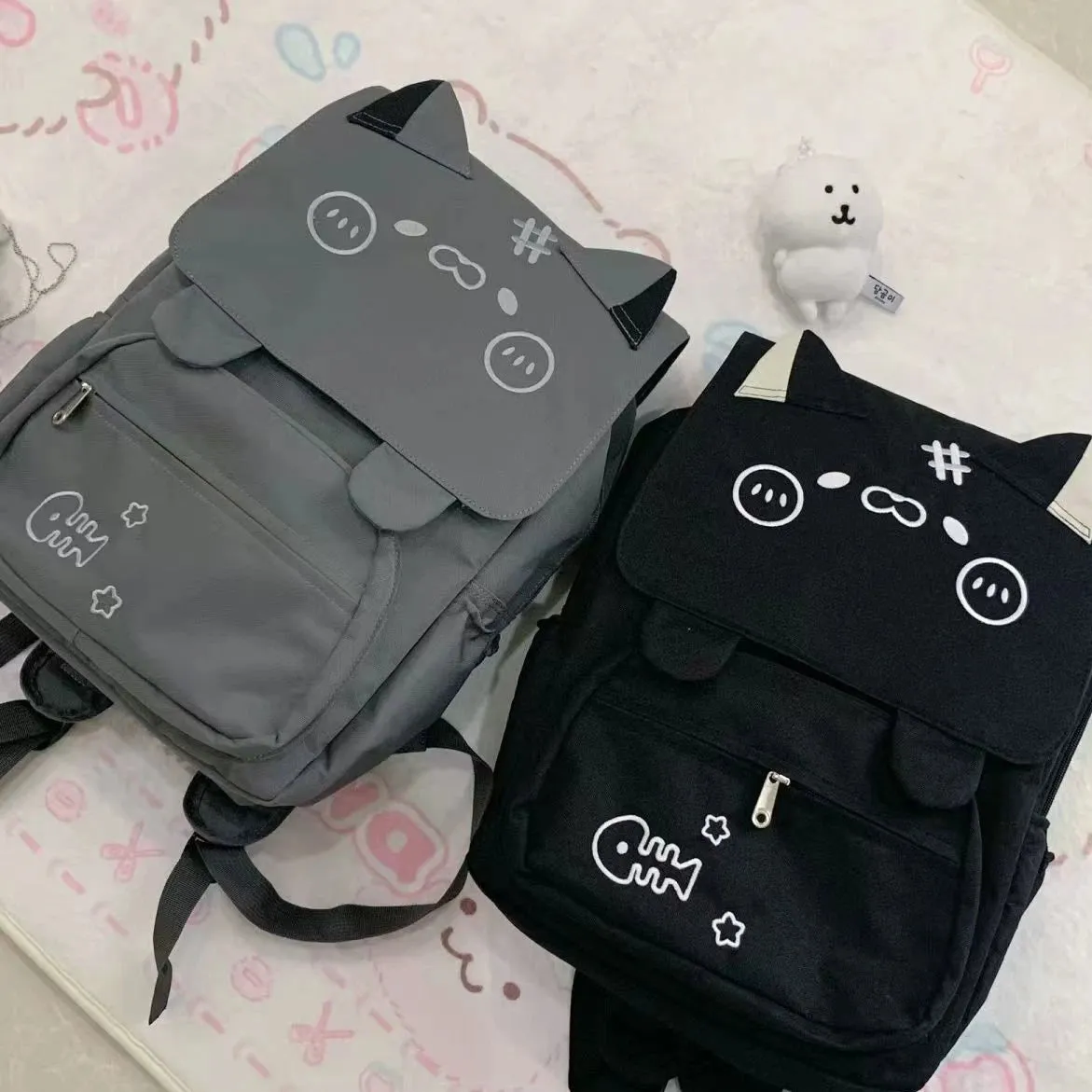 Uakiss Japanese Fashion Womens Backpack Cute Pig Cartoon Casual Backpacks Nylon Luxury Designer Kawaii Original Female School Bag