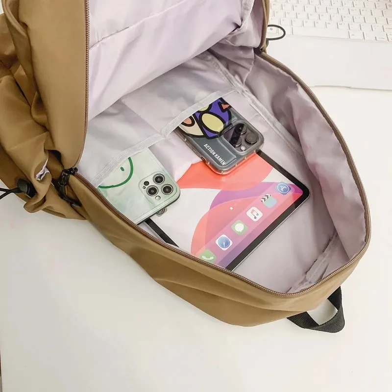 UAKISS  -  New Fashion Ladies Travel Laptop Waterproof College Backpacks Girl Kawaii Men Women School Book Bag Cool Female Bag Trendy Nylon