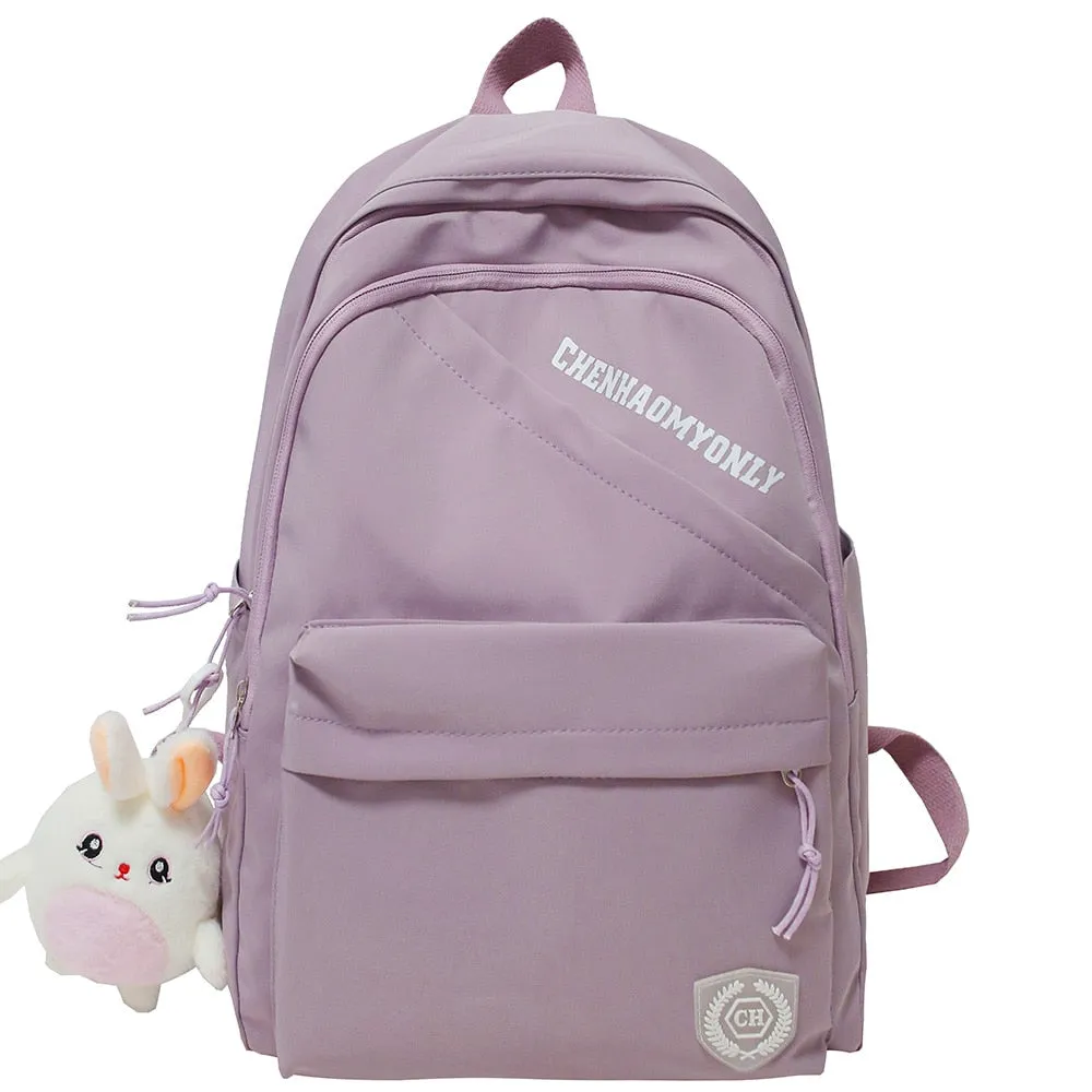 Wenkouban Fashion Girl Pink Kawaii Waterproof College Backpack Trendy Ladies Travel Bag Cool Women School Bag Laptop Female Cute Backpacks