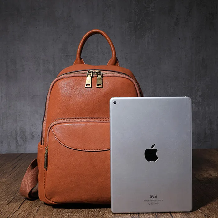 Women's Small Genuine Leather Backpack Bag Purse Trendy Backpacks For women