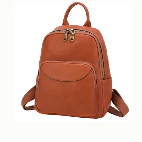 Women's Small Genuine Leather Backpack Bag Purse Trendy Backpacks For women