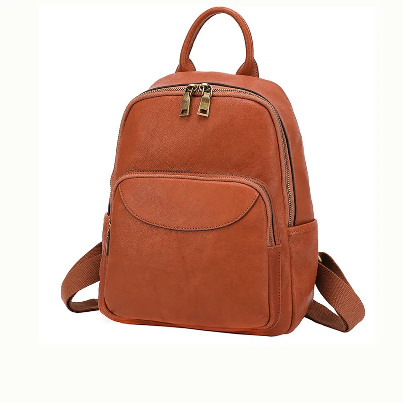 Women's Small Genuine Leather Backpack Bag Purse Trendy Backpacks For women