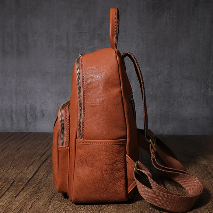 Women's Small Genuine Leather Backpack Bag Purse Trendy Backpacks For women
