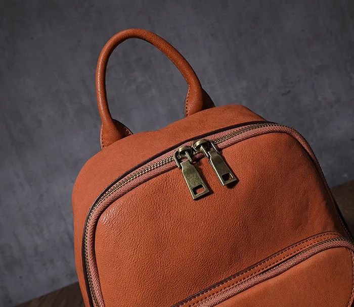 Women's Small Genuine Leather Backpack Bag Purse Trendy Backpacks For women